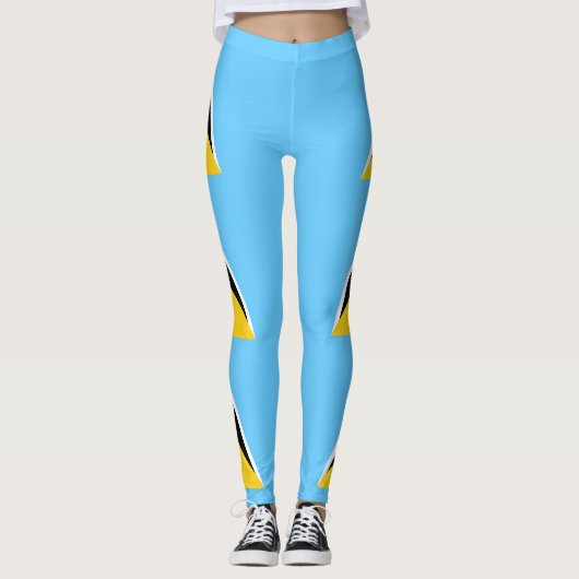 Saint Lucia Flag Leggings (Voorkant)