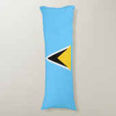 Saint Lucia Flag Lichaamskussen (Voorkant Verticaal)