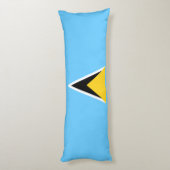 Saint Lucia Flag Lichaamskussen (Achterkant (Verticaal))