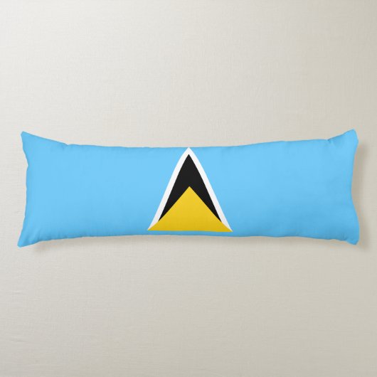 Saint Lucia Flag Lichaamskussen (Voorkant)