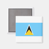 Saint Lucia Flag Magneet (Voorkant / Achterkant)