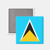 Saint Lucia Flag Magneet (Voorkant / Achterkant)