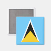Saint Lucia Flag Magneet (Voorkant / Achterkant)