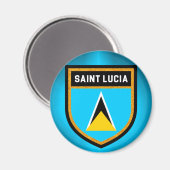 Saint Lucia Flag Magneet (Voorkant / Achterkant)