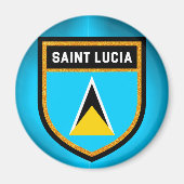 Saint Lucia Flag Magneet (Voorkant)