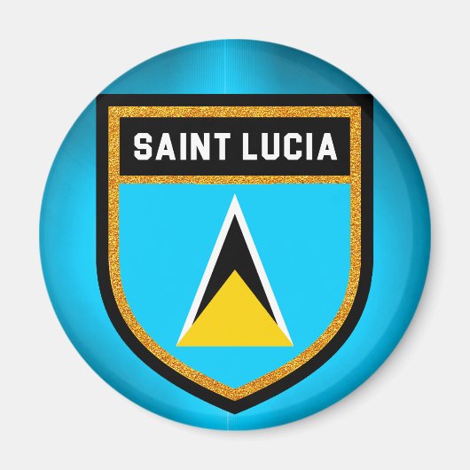 Saint Lucia Flag Magneet (Voorkant)