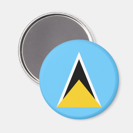 Saint Lucia Flag Magneet (Voorkant / Achterkant)