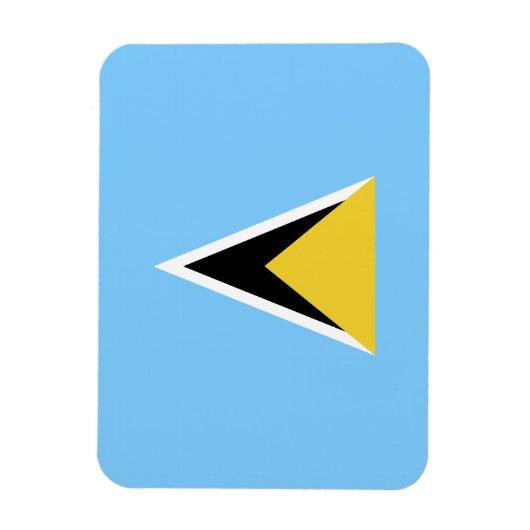 Saint Lucia Flag Magneet (Verticaal)