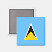 Saint Lucia Flag Magnet (Voorkant / Achterkant)
