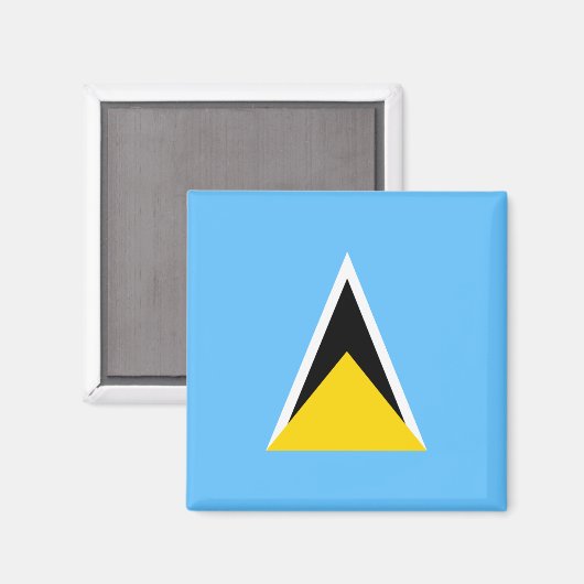 Saint Lucia Flag Magnet (Voorkant / Achterkant)