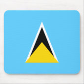 Saint Lucia Flag Mousepad Muismat (Voorkant)