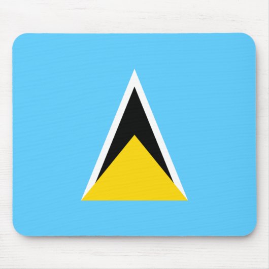Saint Lucia Flag Mousepad Muismat (Voorkant)