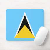Saint Lucia Flag Muismat (Met muis)