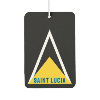 Saint Lucia Flag - Noir Luchtverfrisser