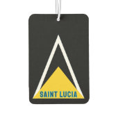 Saint Lucia Flag - Noir Luchtverfrisser (Achterkant)