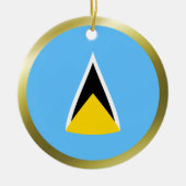 Saint Lucia Flag Ornament (Voorkant)
