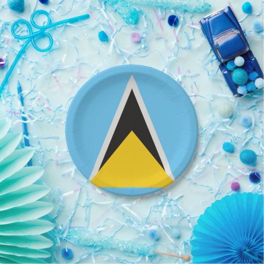 Saint Lucia Flag Papieren Bordje (Feest)