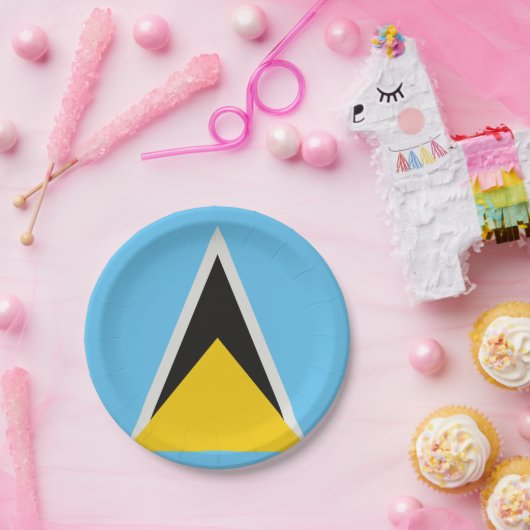 Saint Lucia Flag Papieren Bordje (Feest)