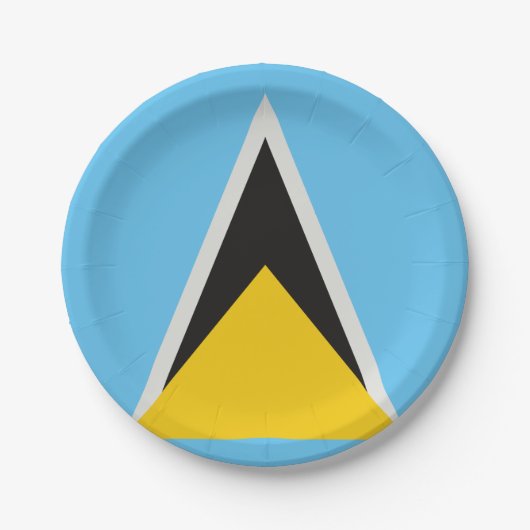 Saint Lucia Flag Papieren Bordje (Voorkant)