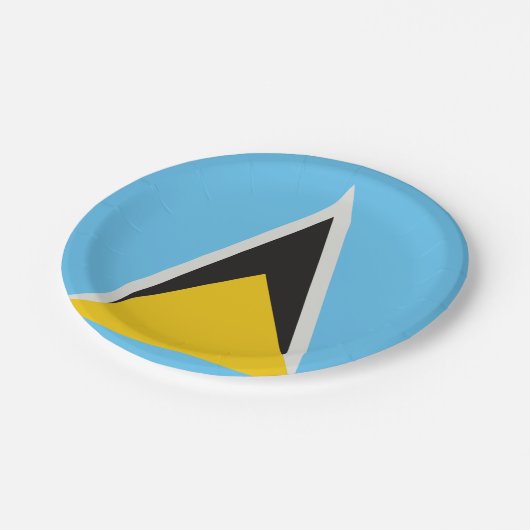 Saint Lucia Flag Papieren Bordje (Gekanteld)