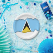 Saint Lucia Flag Papieren Bordje (Feest)