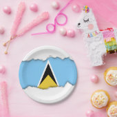 Saint Lucia Flag Papieren Bordje (Feest)
