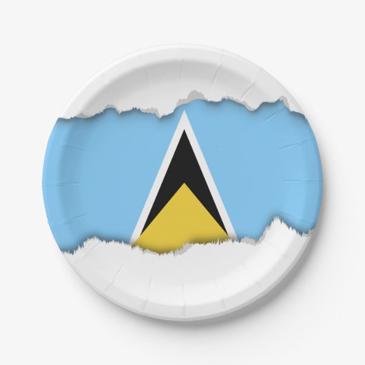 Saint Lucia Flag Papieren Bordje (Voorkant)