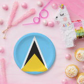 Saint Lucia Flag Papieren Bordje (Feest)