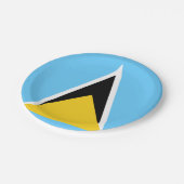 Saint Lucia Flag Papieren Bordje (Gekanteld)