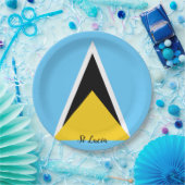 Saint Lucia Flag Papieren Bordje (Feest)