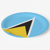 Saint Lucia Flag Papieren Bordje (Gekanteld)