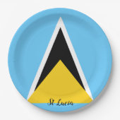 Saint Lucia Flag Papieren Bordje (Voorkant)