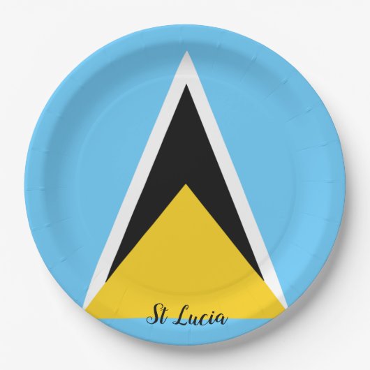 Saint Lucia Flag Papieren Bordje (Voorkant)