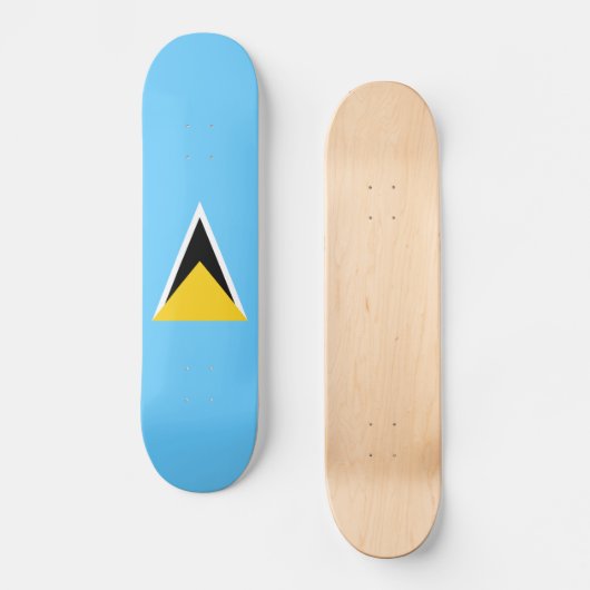Saint Lucia Flag Persoonlijk Skateboard (Voorkant)