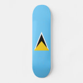 Saint Lucia Flag Persoonlijk Skateboard (Voorkant)