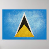 Saint Lucia Flag Poster (Voorkant)