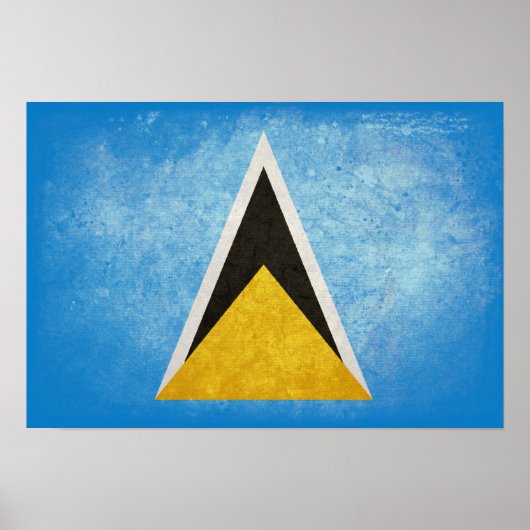 Saint Lucia Flag Poster (Voorkant)