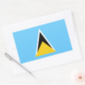 Saint Lucia Flag Rechthoekige Sticker (Envelop)