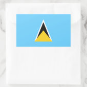 Saint Lucia Flag Rechthoekige Sticker (Tas)