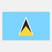 Saint Lucia Flag Rechthoekige Sticker (Voorkant)