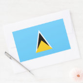 Saint Lucia Flag Rechthoekige Sticker (Envelop)