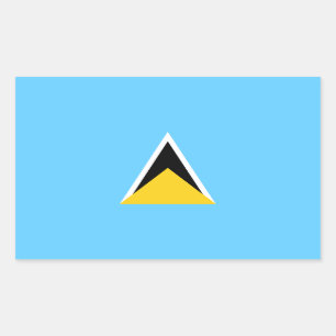 Saint Lucia Flag Rechthoekige Sticker