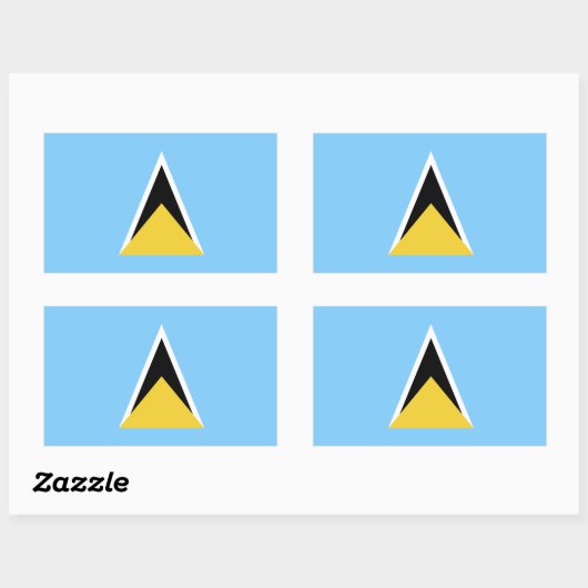 Saint Lucia Flag Rechthoekige Sticker (Vel)