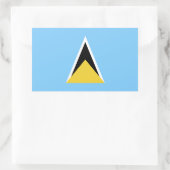Saint Lucia Flag Rechthoekige Sticker (Tas)