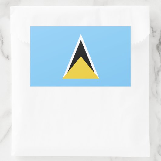 Saint Lucia Flag Rechthoekige Sticker (Tas)