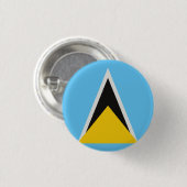 Saint Lucia Flag Ronde Button 3,2 Cm (Voorkant /achterkant)