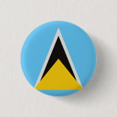 Saint Lucia Flag Ronde Button 3,2 Cm (Voorkant)