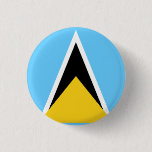 Saint Lucia Flag Ronde Button 3,2 Cm