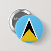 Saint Lucia Flag Ronde Button 5,7 Cm (Voorkant /achterkant)