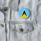 Saint Lucia Flag Ronde Button 5,7 Cm (In situ)